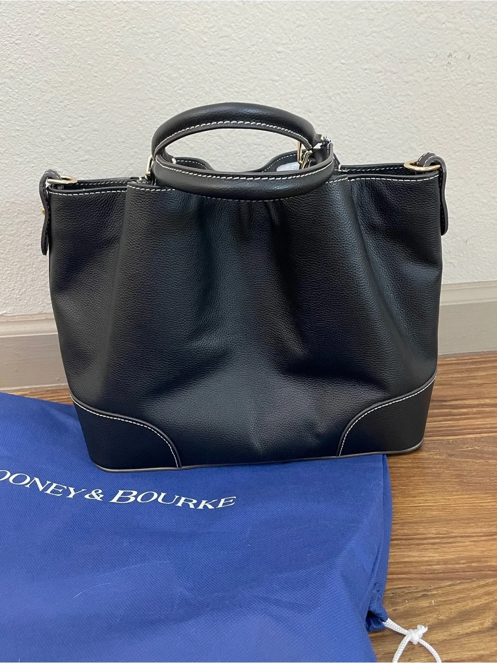 Dooney & Bourke Lucca Leather Barlow Black Satchel NWT